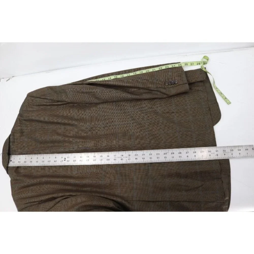 Ermenegildo zegna sport coat men's 40R Trofeo Silk wool Fit rom windowpane plaid